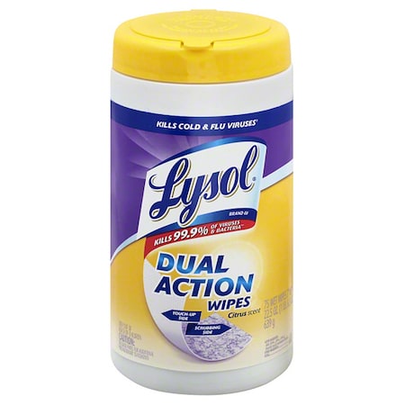 Lysol Lysol Dual Action Fiber Weave Antibacterial Wipes 75 pk 1920081700